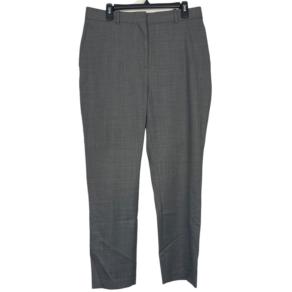 Reiss Layton Wool Blend Dress Pants Womens 10 33x28 Micro‎ Check Trousers Grey